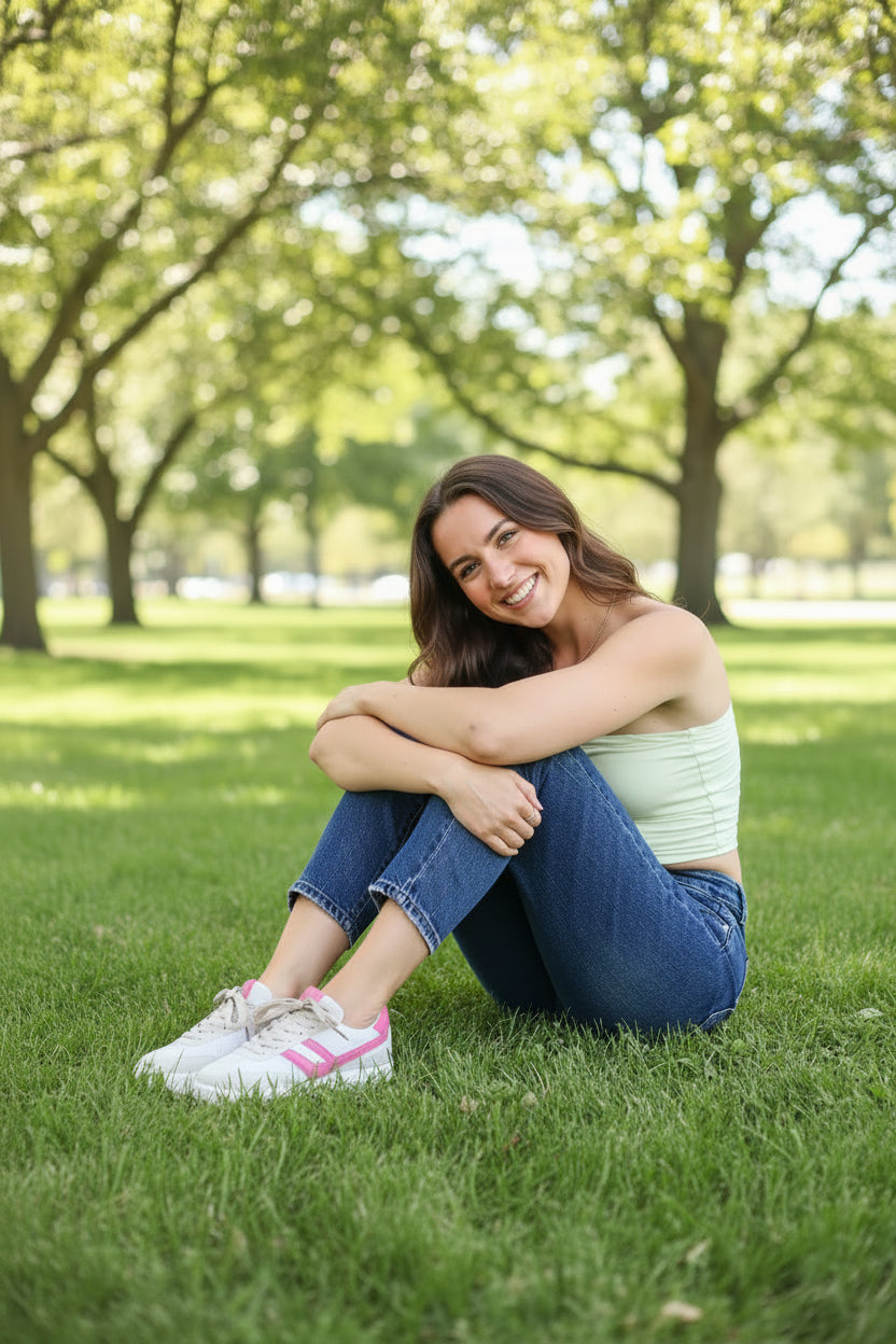 Zapatillas Sonrisa Rosa con Plataforma