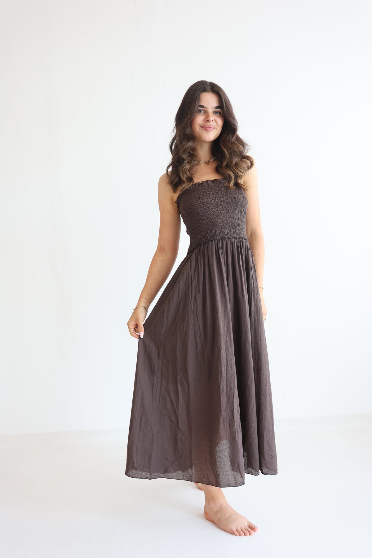 Vestido Midi de Algodón Soft Horizon