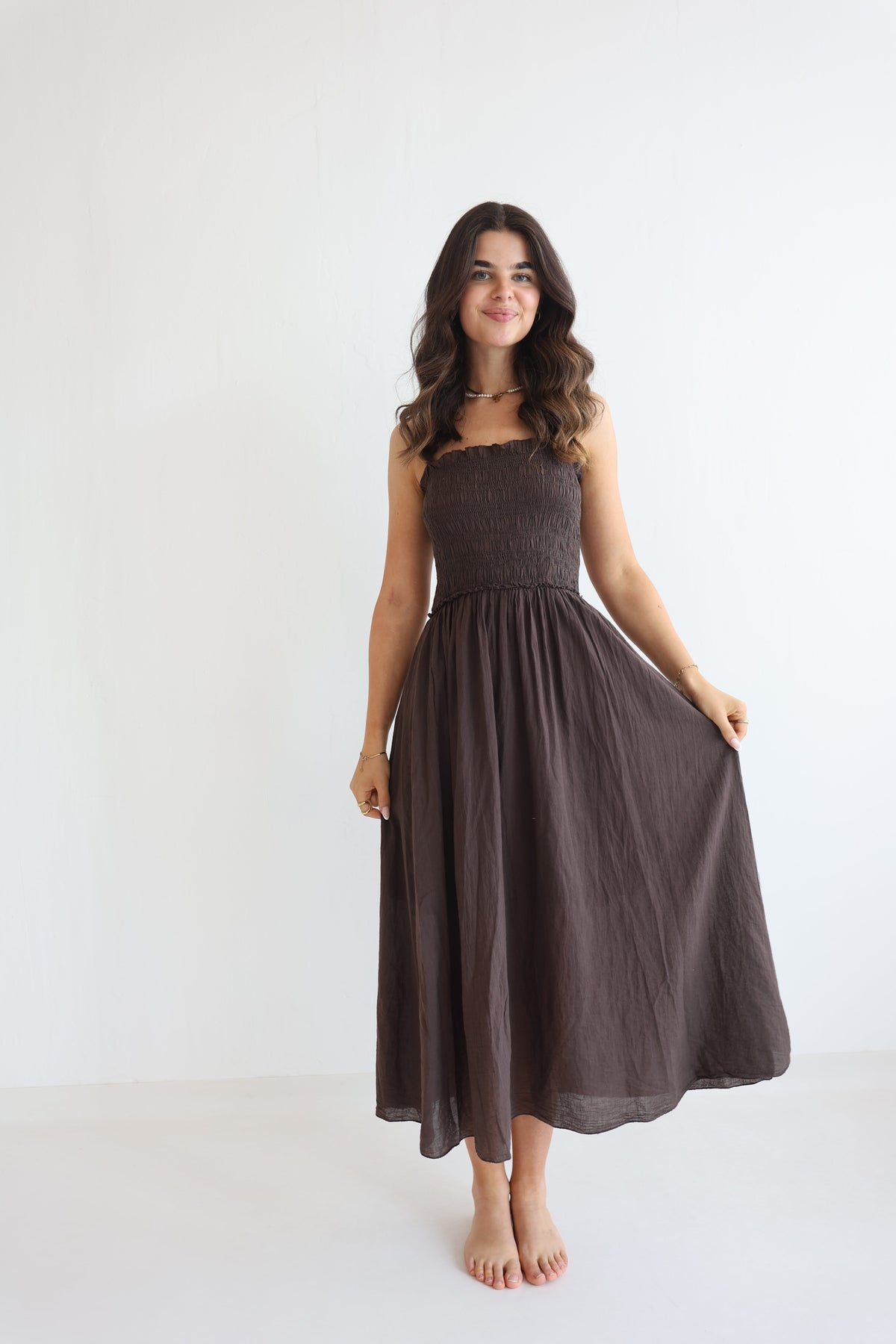 Vestido Midi de Algodón Soft Horizon