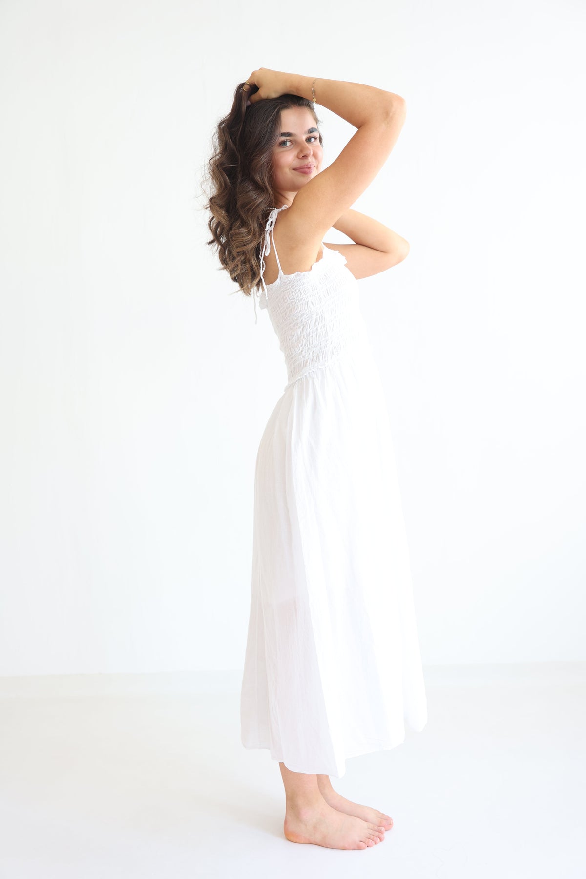 Vestido Midi de Algodón Soft Horizon