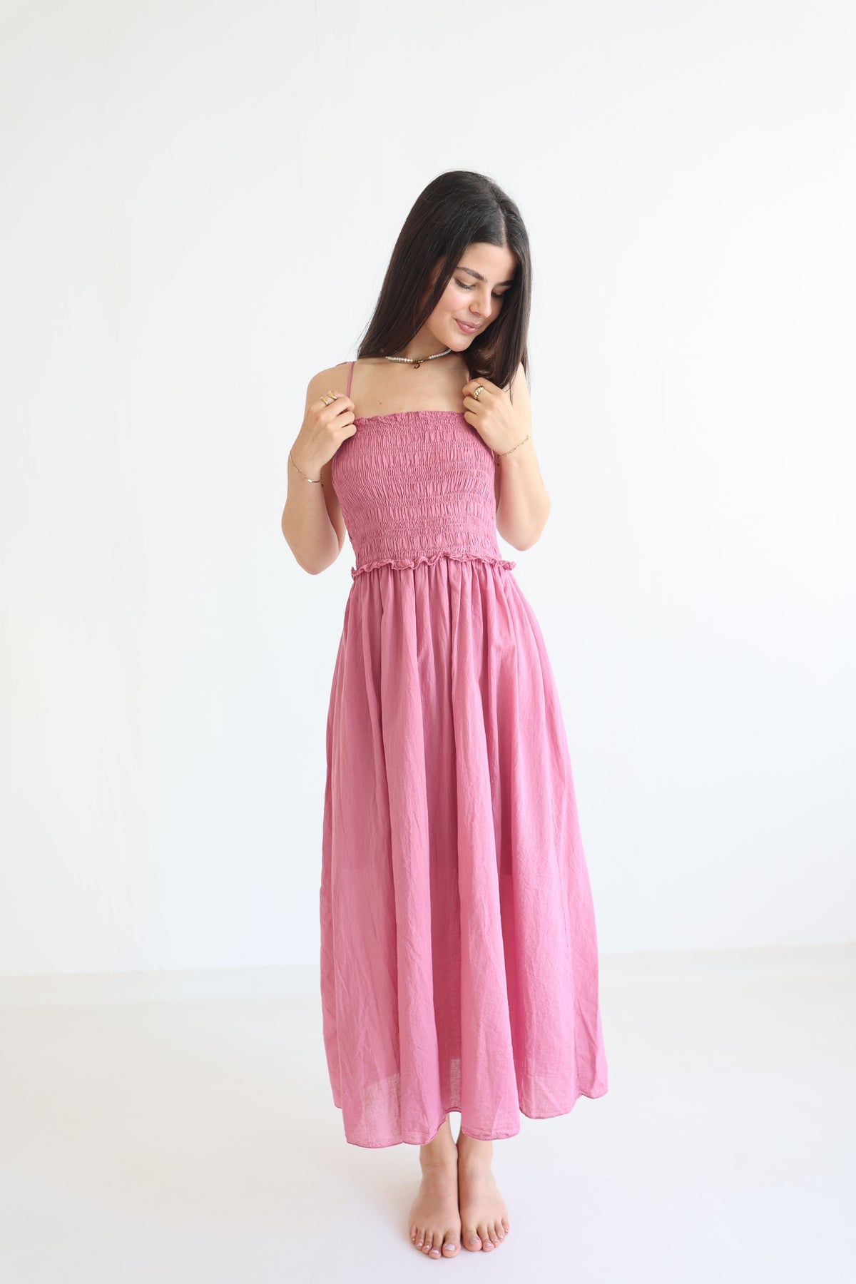 Vestido Midi de Algodón Soft Horizon