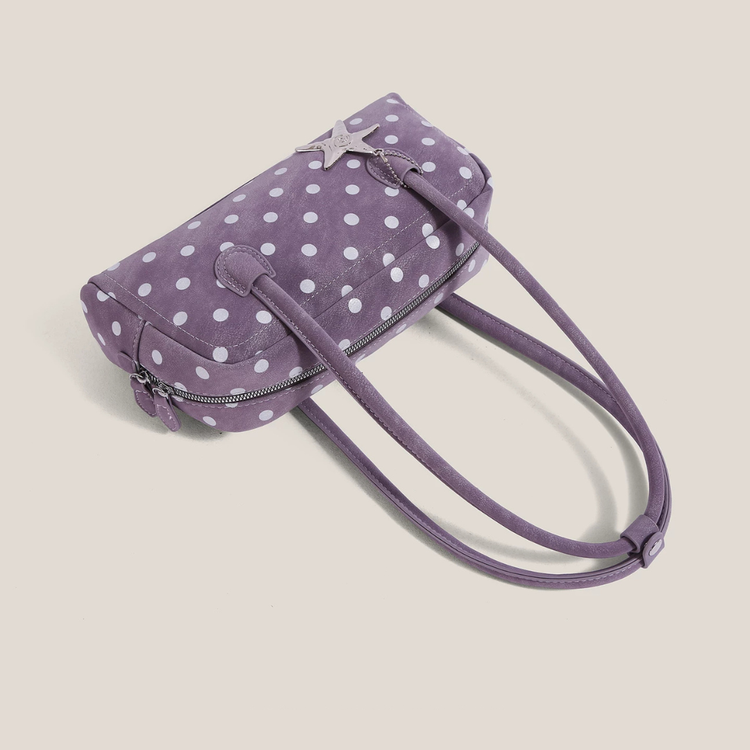 Bolso bandolera de lunares con detalle de estrella