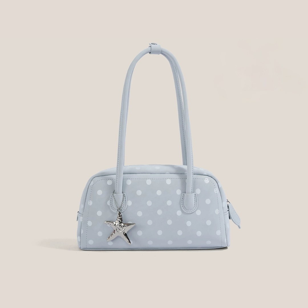 Bolso bandolera de lunares con detalle de estrella