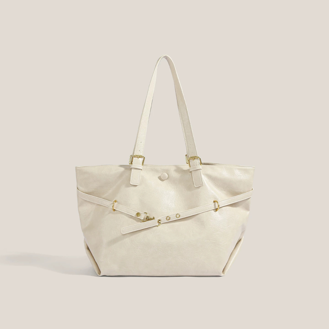 Bolso de hombro amplio con hebilla
