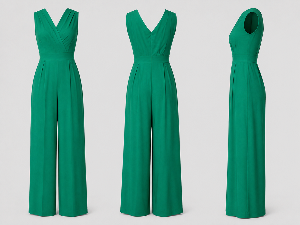 Mono Palazzo Elegante | Escote V Cruzado · Cintura Definida · Pierna Ancha