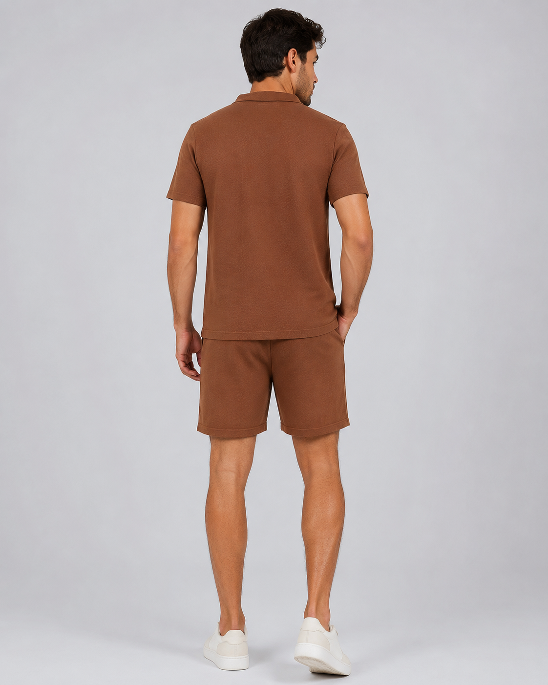 Conjunto leonardo | Camisa de Punto y Shorts con Detalle Geométrico