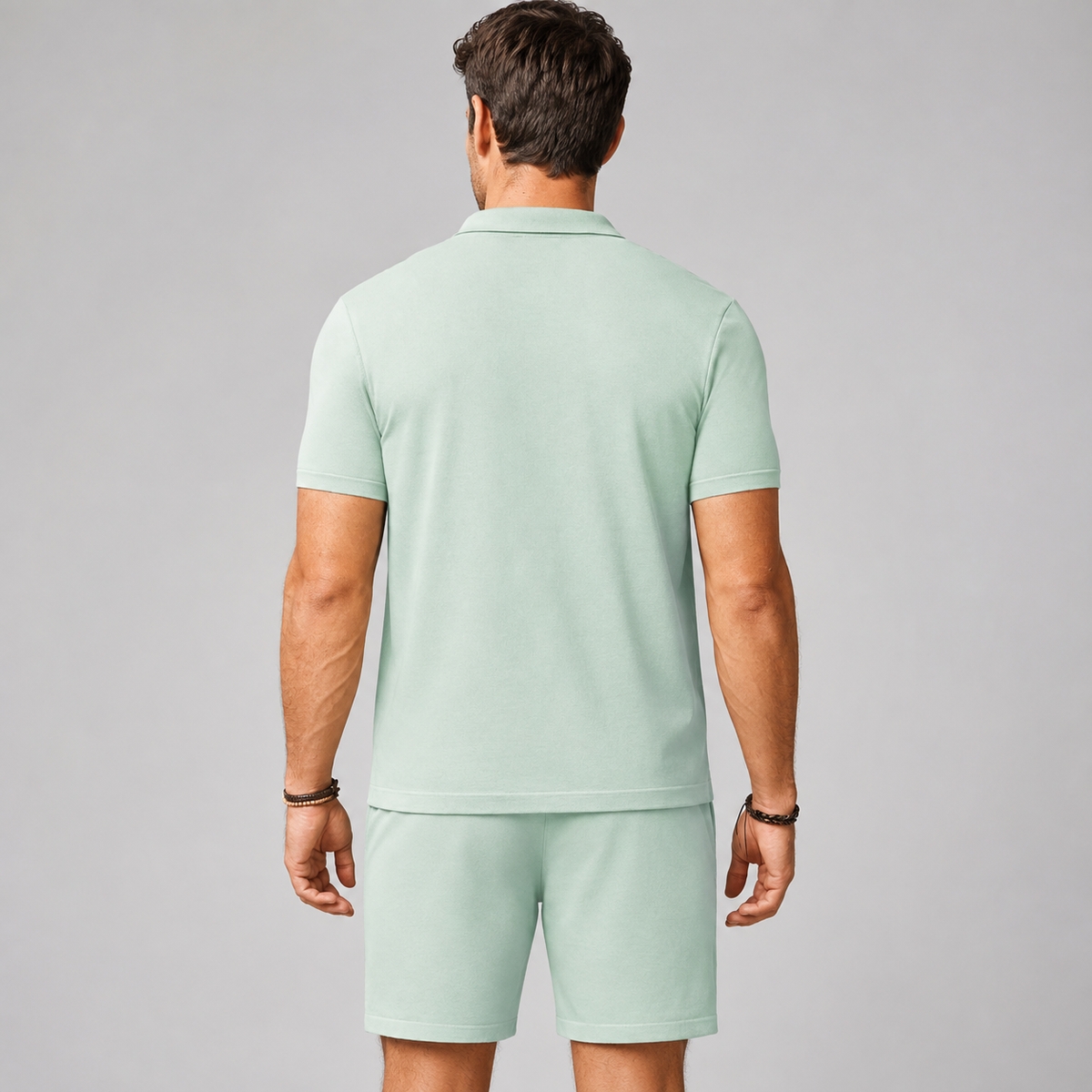 Conjunto leonardo | Camisa de Punto y Shorts con Detalle Geométrico
