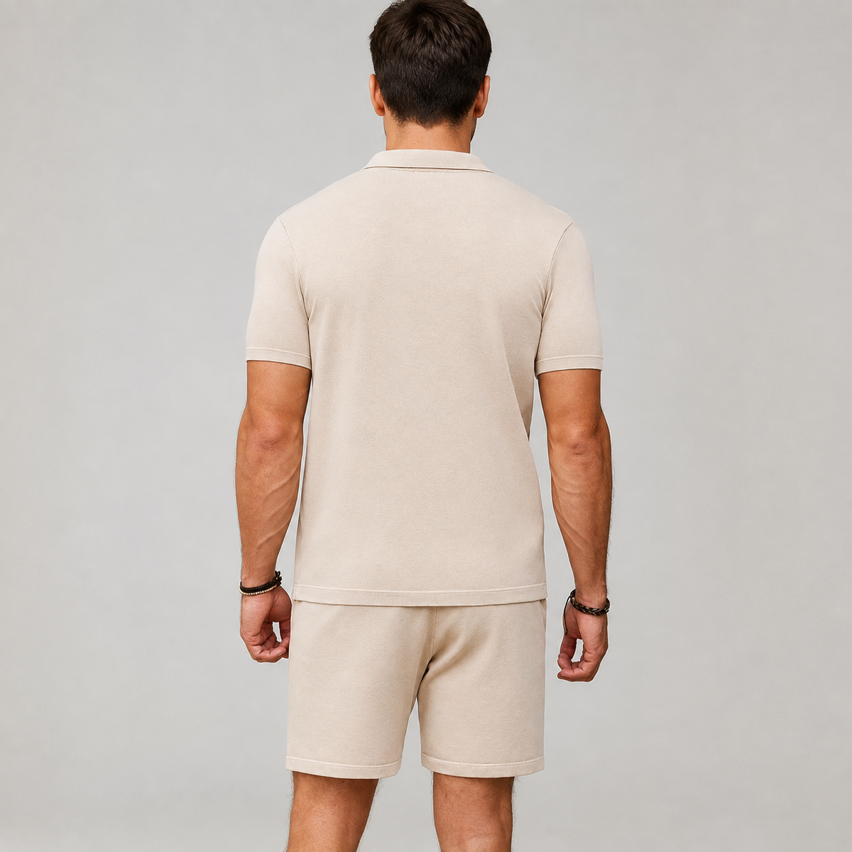 Conjunto leonardo | Camisa de Punto y Shorts con Detalle Geométrico