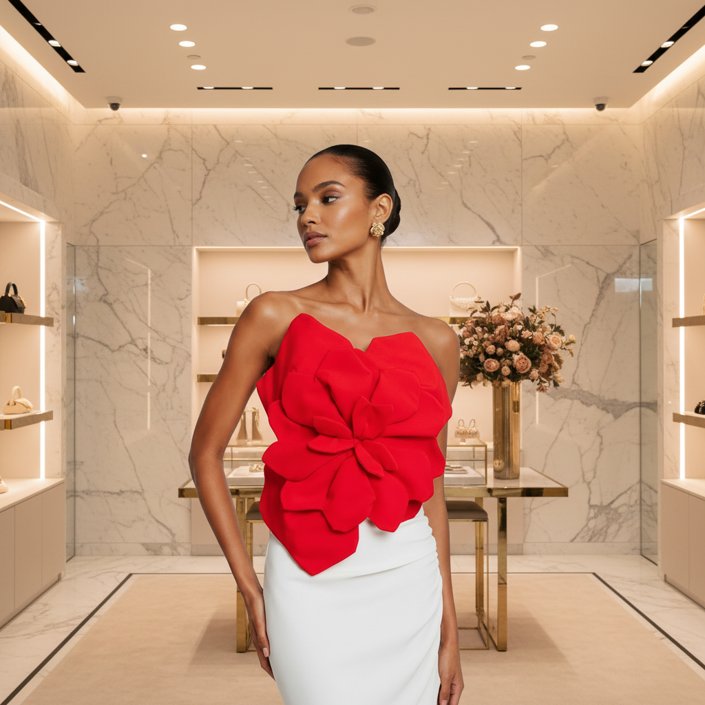Top Rosa Elegante