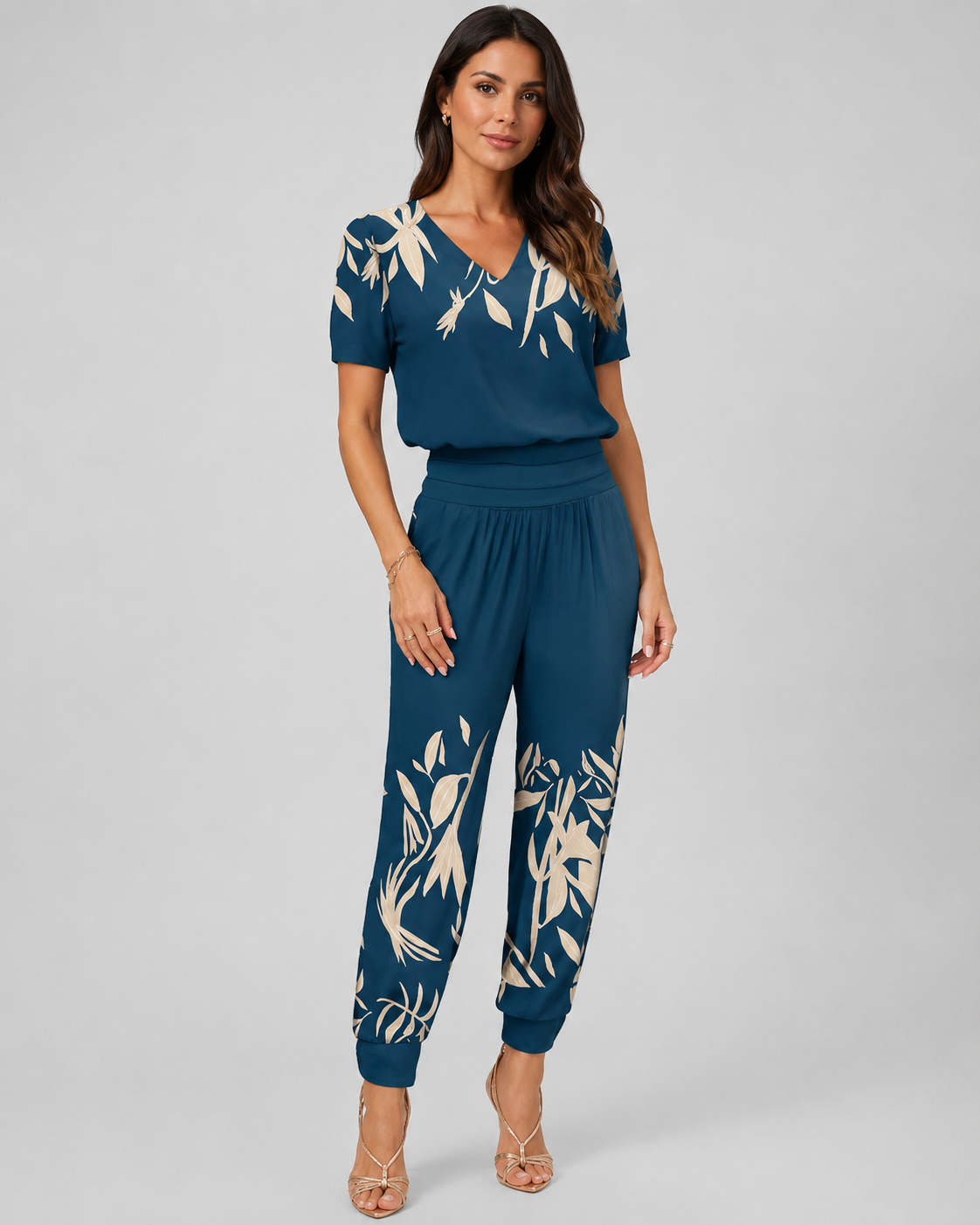 Conjunto Riviera | Top Escote en V y Pantalón de Cintura Alta