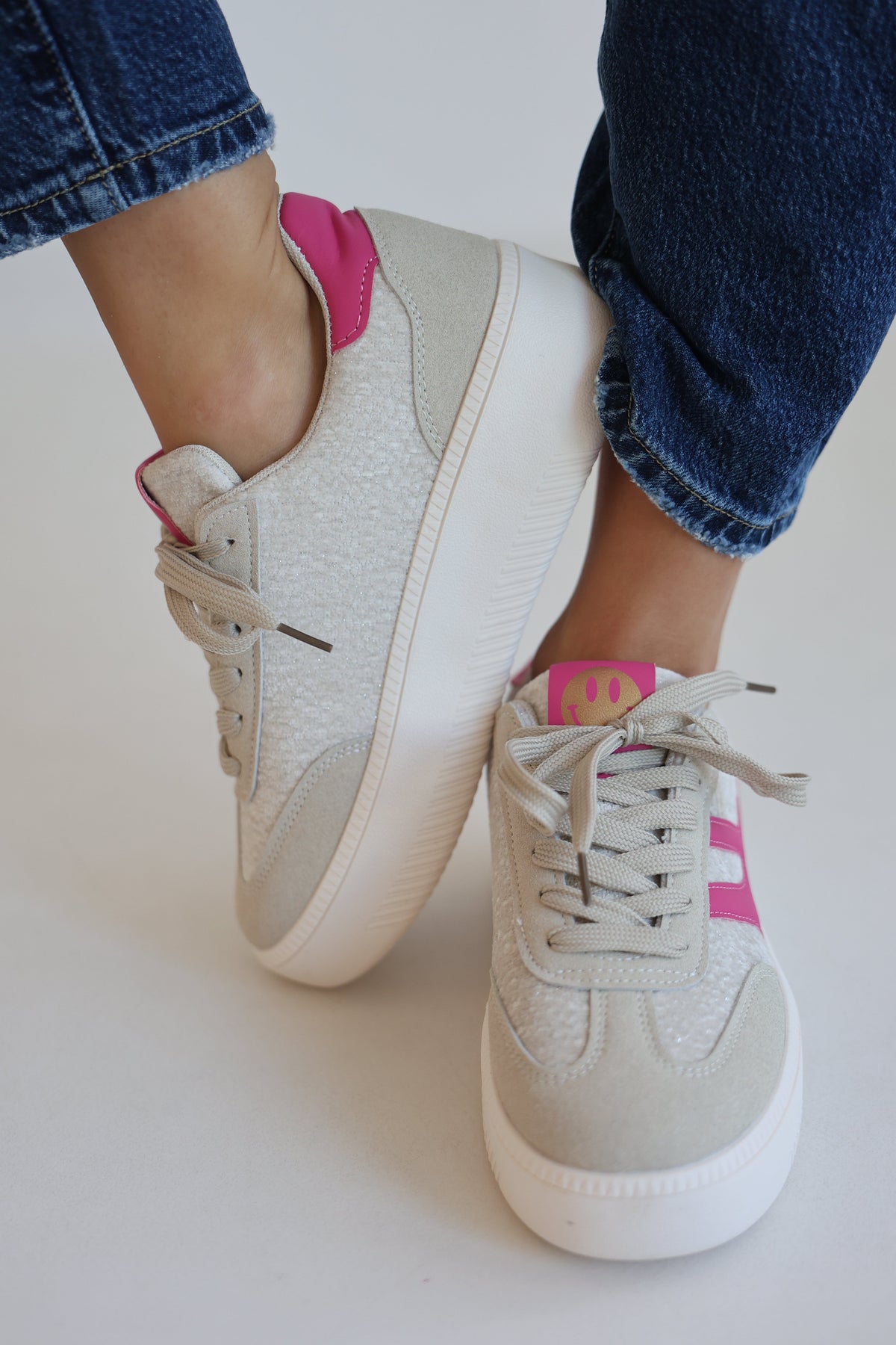 Zapatillas Sonrisa Rosa con Plataforma