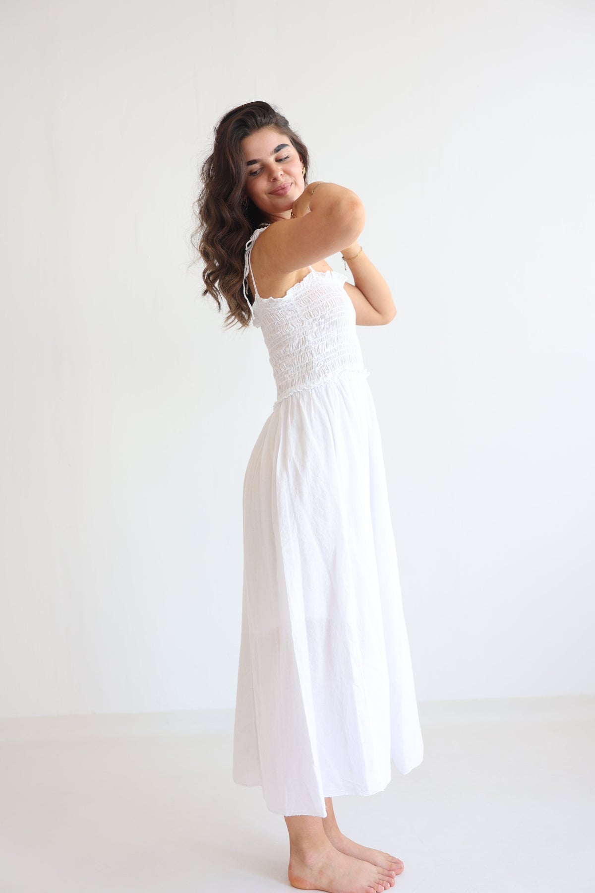 Vestido Midi de Algodón Soft Horizon