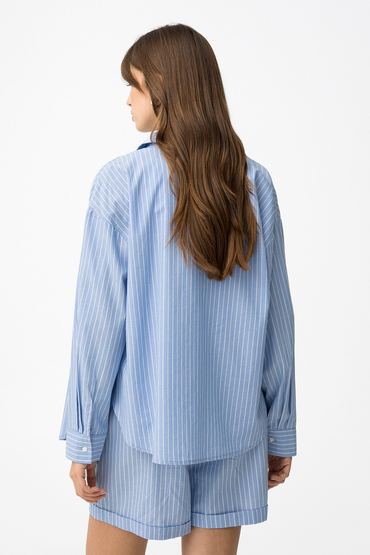 Julieta | Camisa oversize de rayas azules