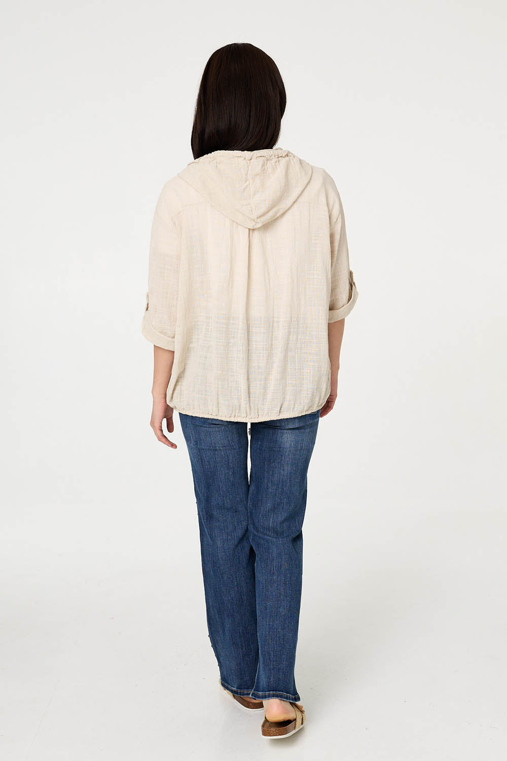 Estefanía | Chaqueta ligera con capucha y mangas 3/4