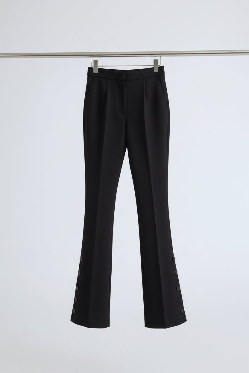 Pantalón Althea de Doble Lana Bi-Stretch | Corte Slim con Vuelo