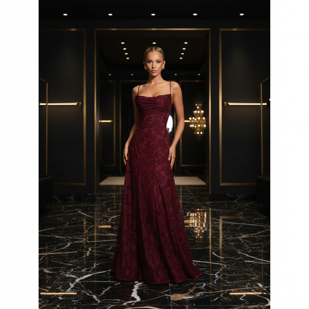 Vestido LISS | Encaje Maxi Elegante