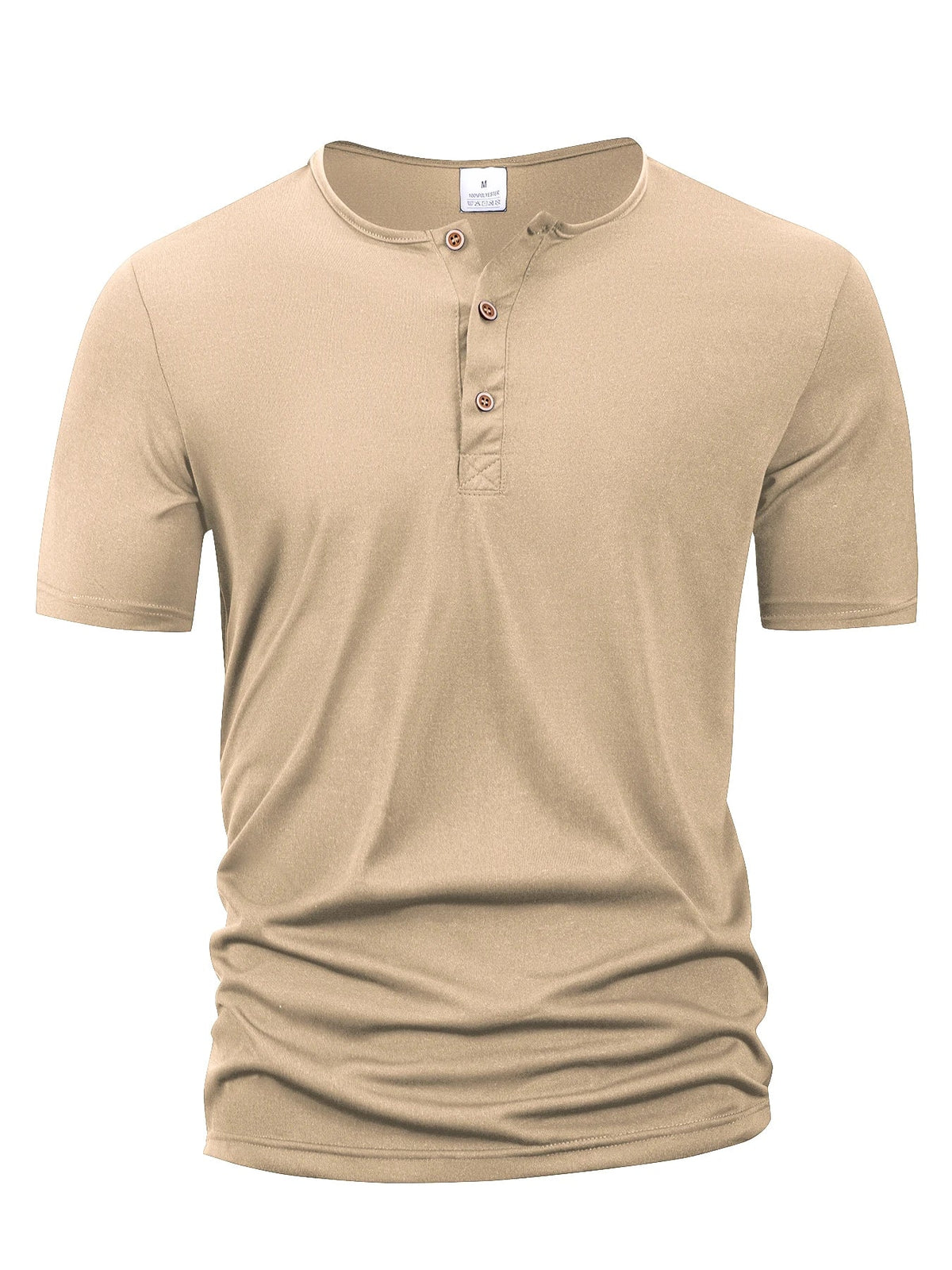 Camiseta Henley Masculina | Cuello Redondo con Botones · 5 Colores · S a 3XL