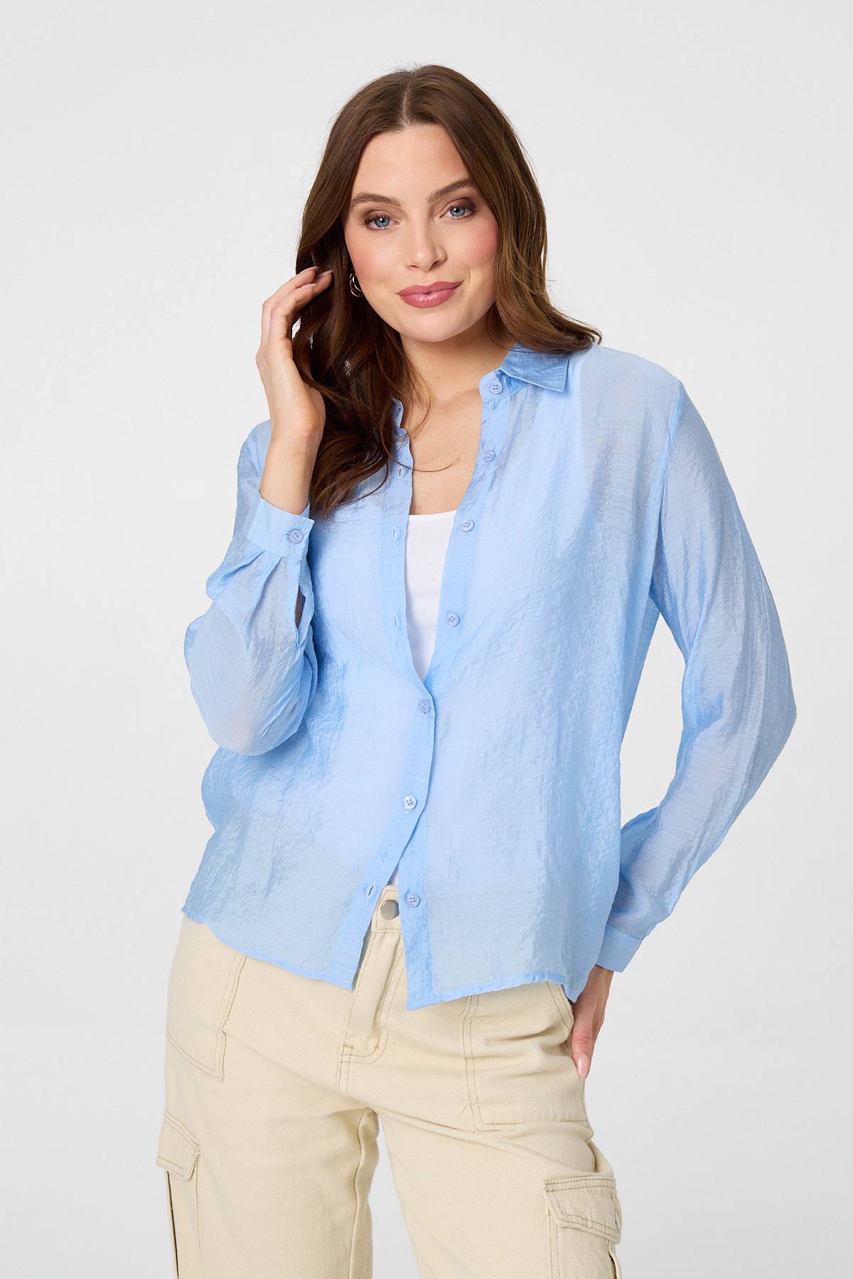 Camisa de Manga Larga con Botones