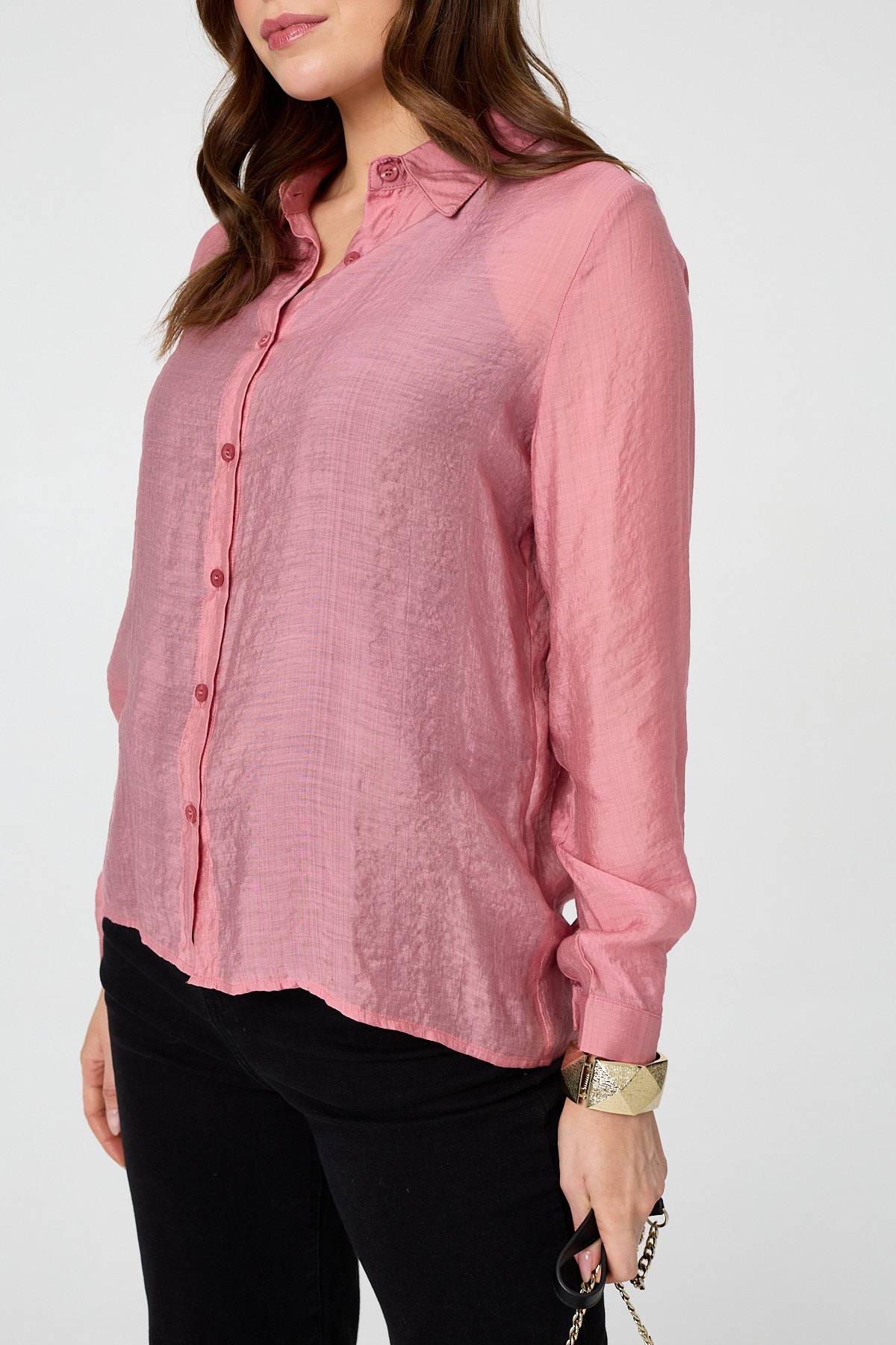 Camisa de Manga Larga con Botones