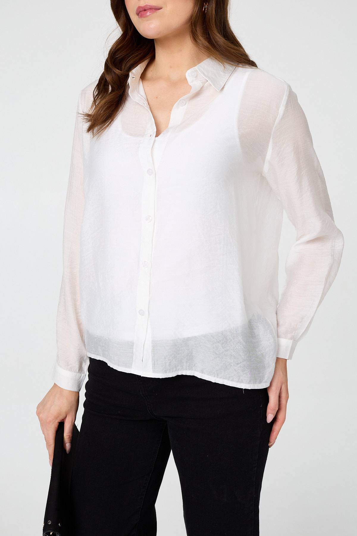 Camisa de Manga Larga con Botones