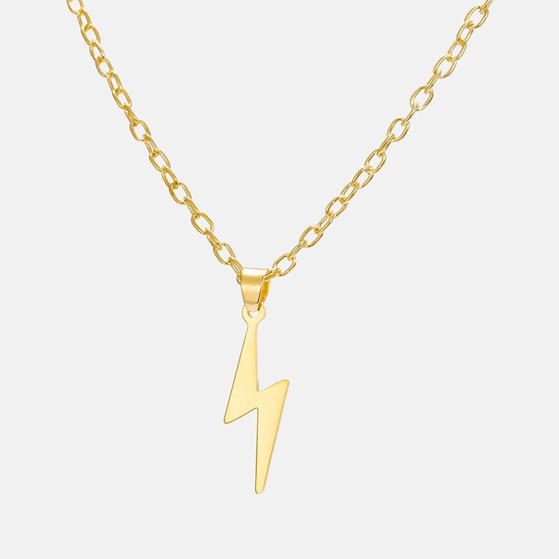 Collar para hombre de acero inoxidable dorado claro