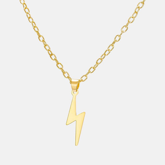 Collar para hombre de acero inoxidable dorado claro