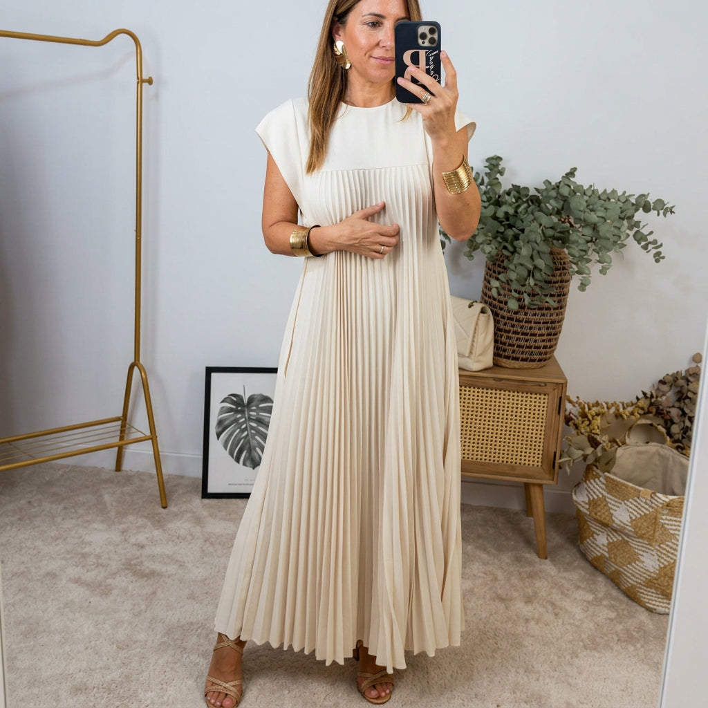 Alicia | Vestido midi de corte relajado