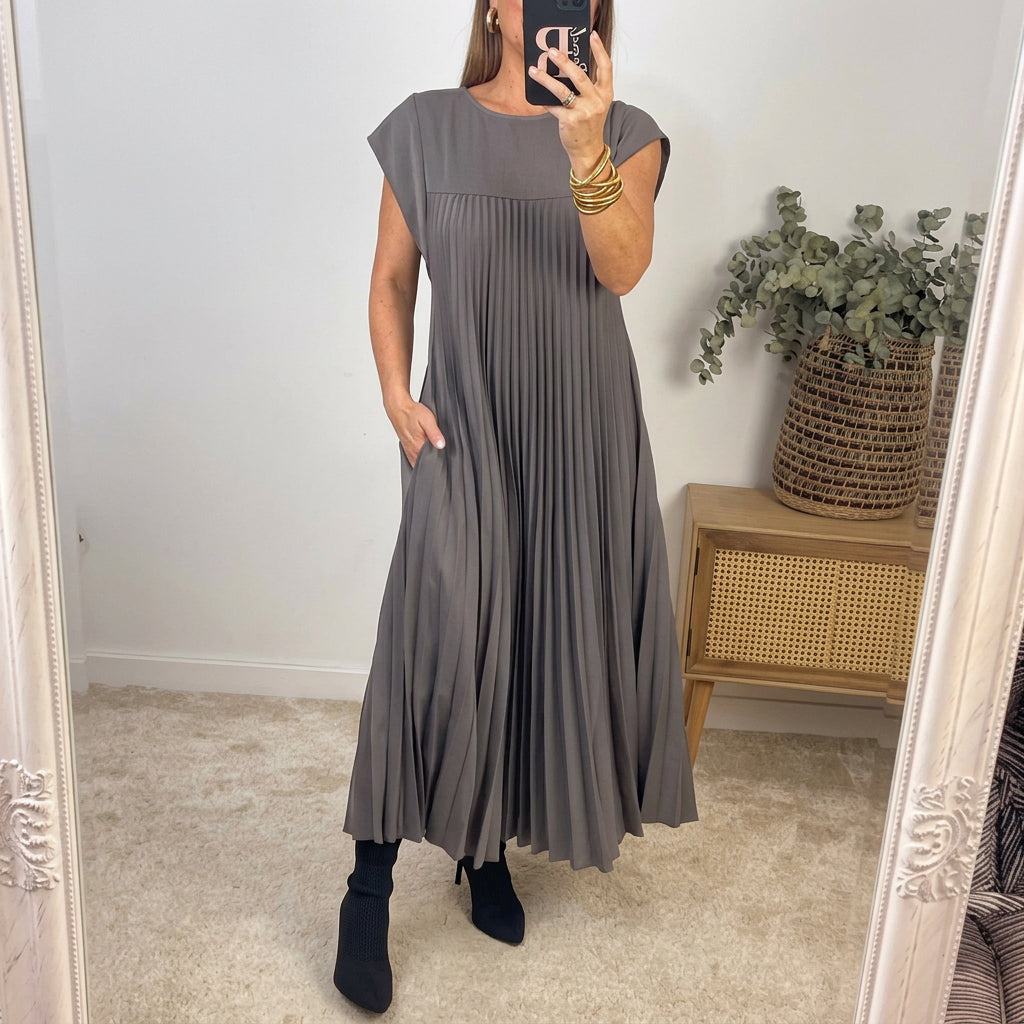 Alicia | Vestido midi de corte relajado