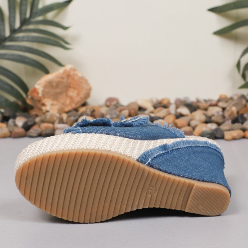 Alba | Sandalias de plataforma vaqueras