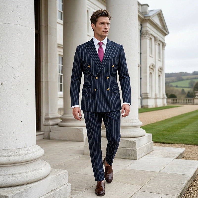 Alfonso | Traje de hombre a rayas finas