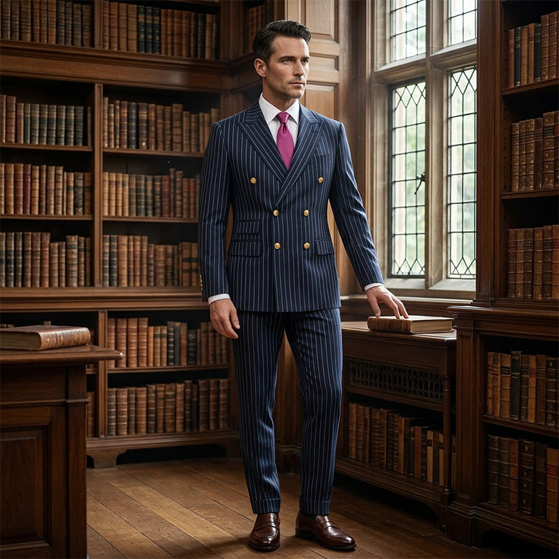 Alfonso | Traje de hombre a rayas finas