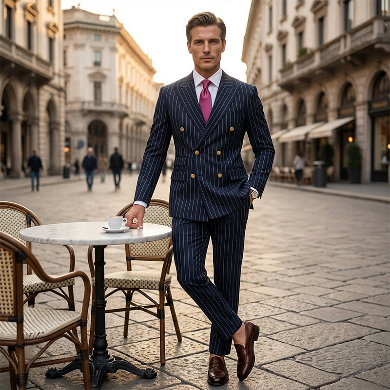 Alfonso | Traje de hombre a rayas finas