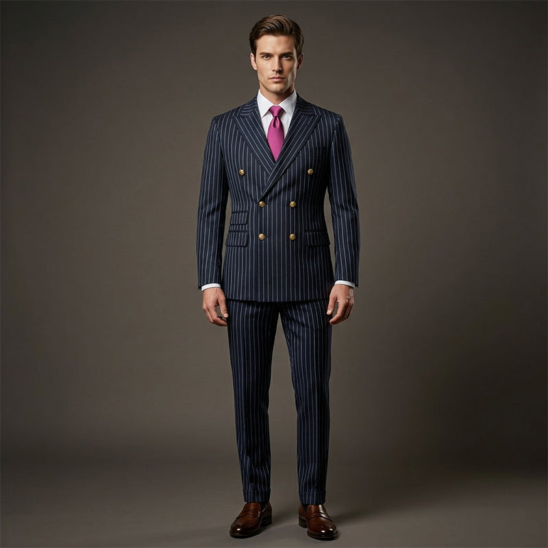 Alfonso | Traje de hombre a rayas finas