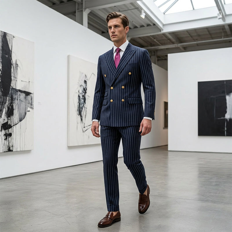 Alfonso | Traje de hombre a rayas finas