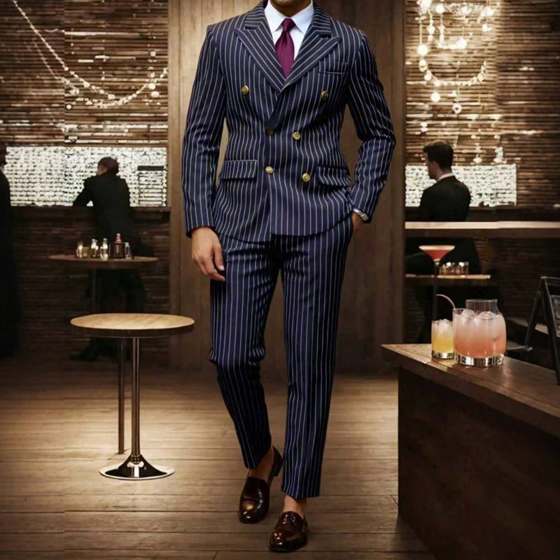 Alfonso | Traje de hombre a rayas finas