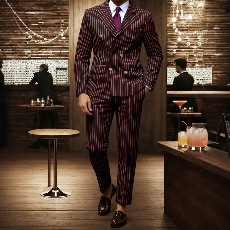 Alfonso | Traje de hombre a rayas finas