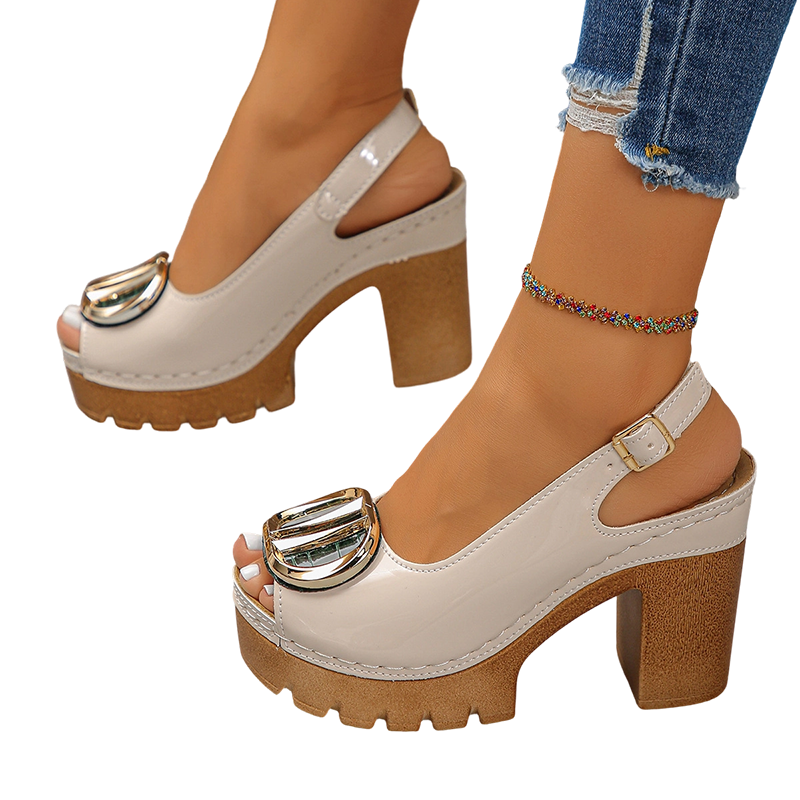 Inés | Sandalias de tacón con hebilla