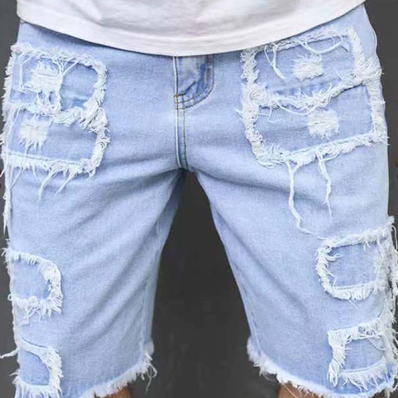 Héctor | Short vaquero desgastado para hombre