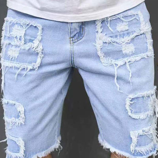 Héctor | Short vaquero desgastado para hombre