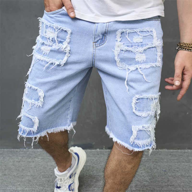 Héctor | Short vaquero desgastado para hombre