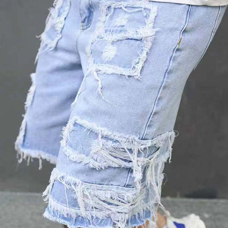 Héctor | Short vaquero desgastado para hombre