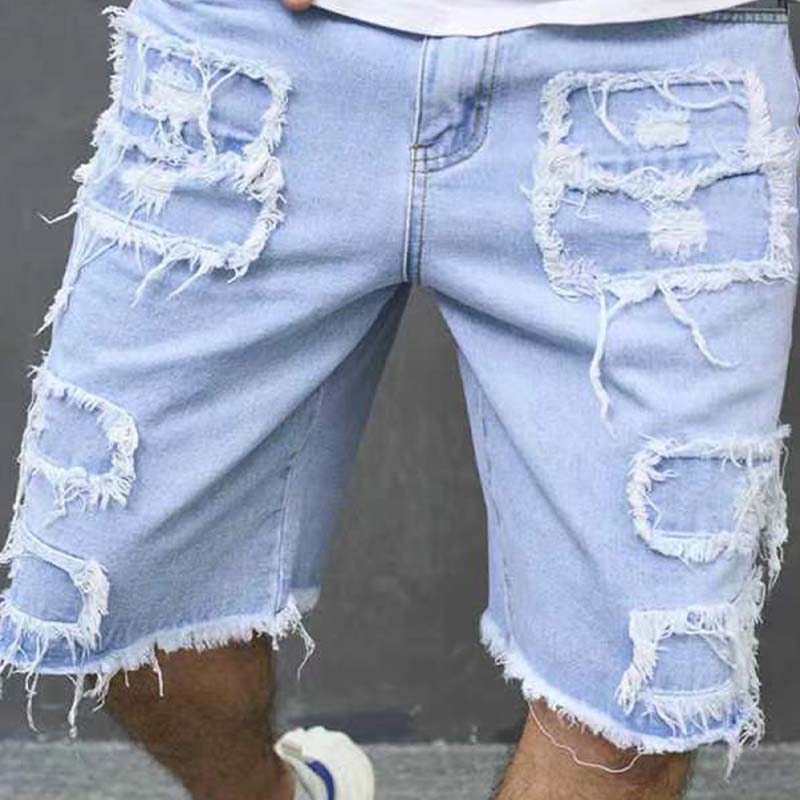 Héctor | Short vaquero desgastado para hombre