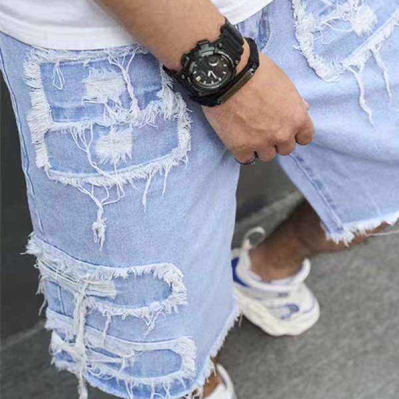Héctor | Short vaquero desgastado para hombre