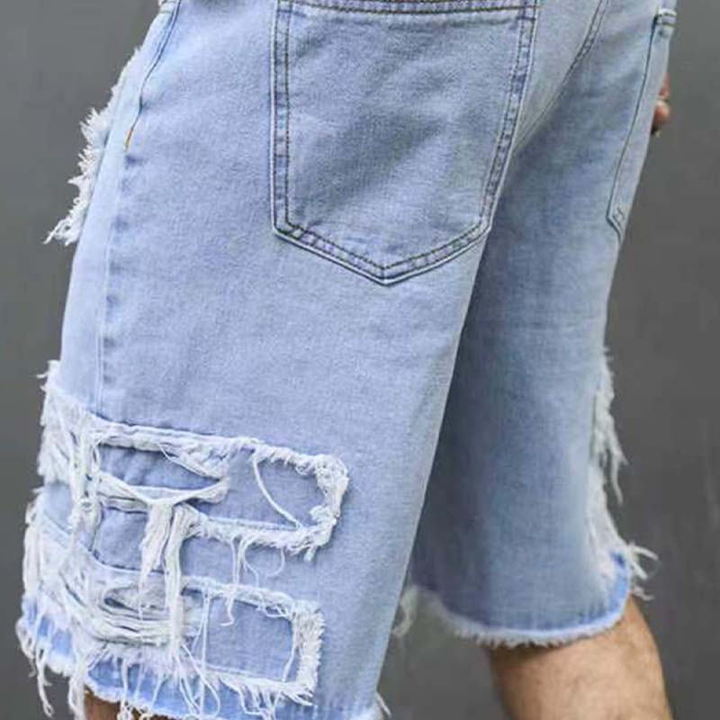 Héctor | Short vaquero desgastado para hombre