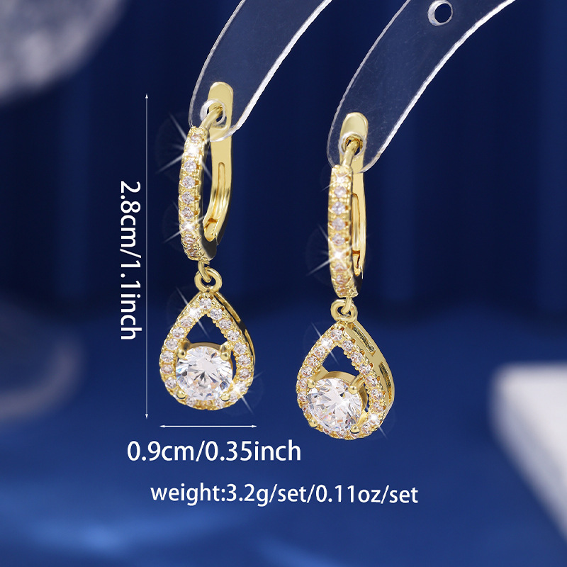 Isabel | Pendientes de zircón en forma de gota