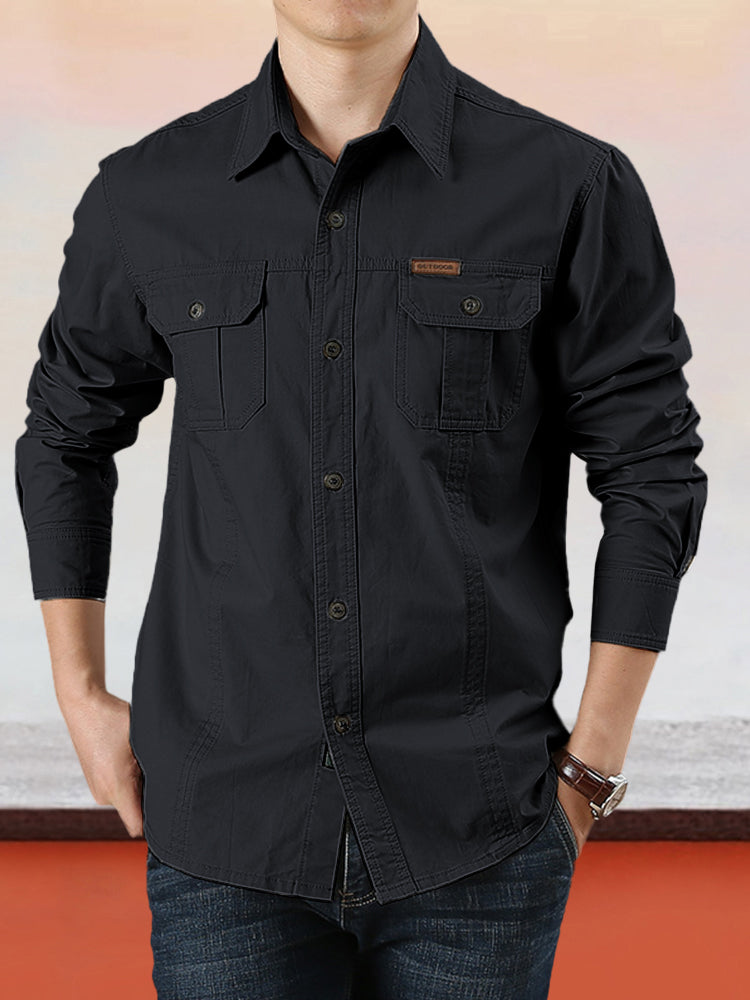 Javier | Camisa de algodón de manga larga