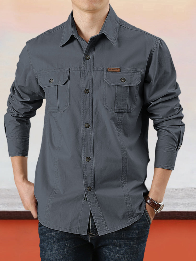 Javier | Camisa de algodón de manga larga