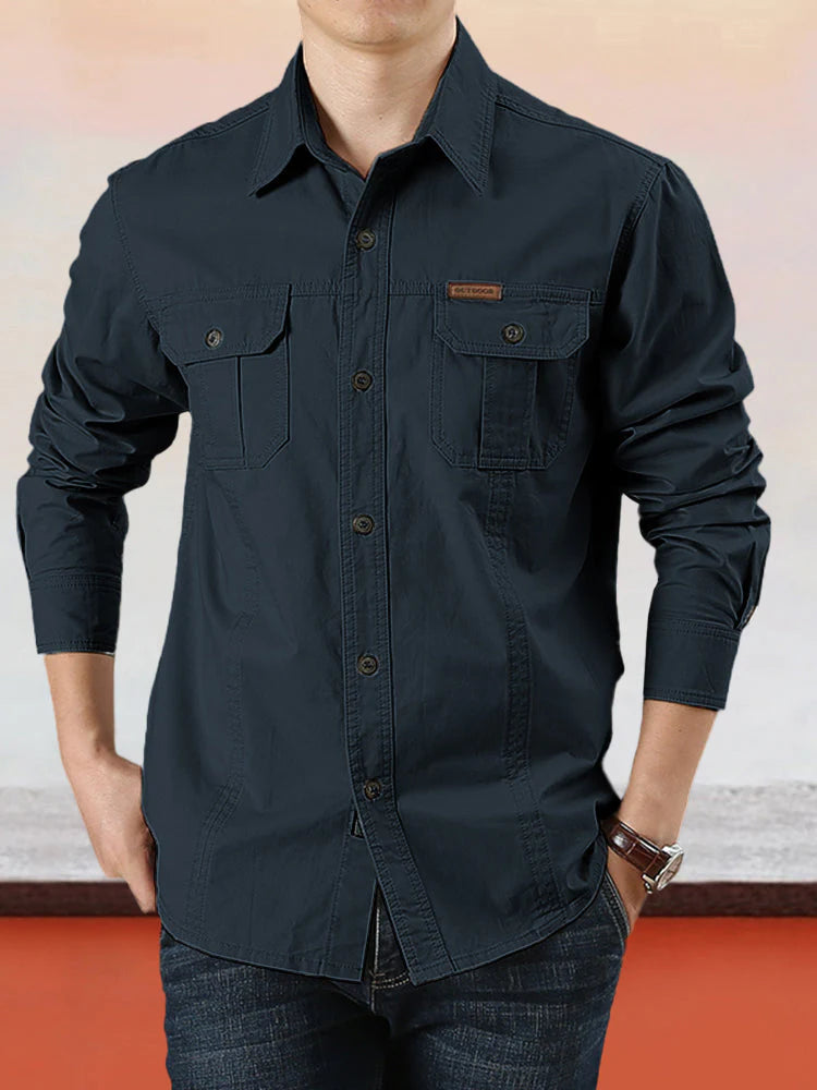 Javier | Camisa de algodón de manga larga