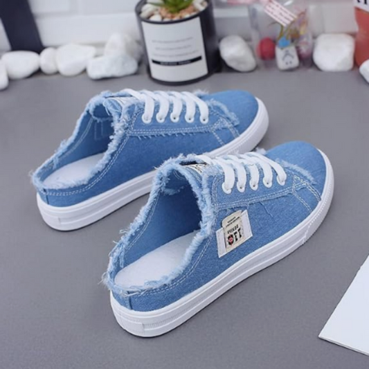 Clara | Zapatillas mule de denim para mujer