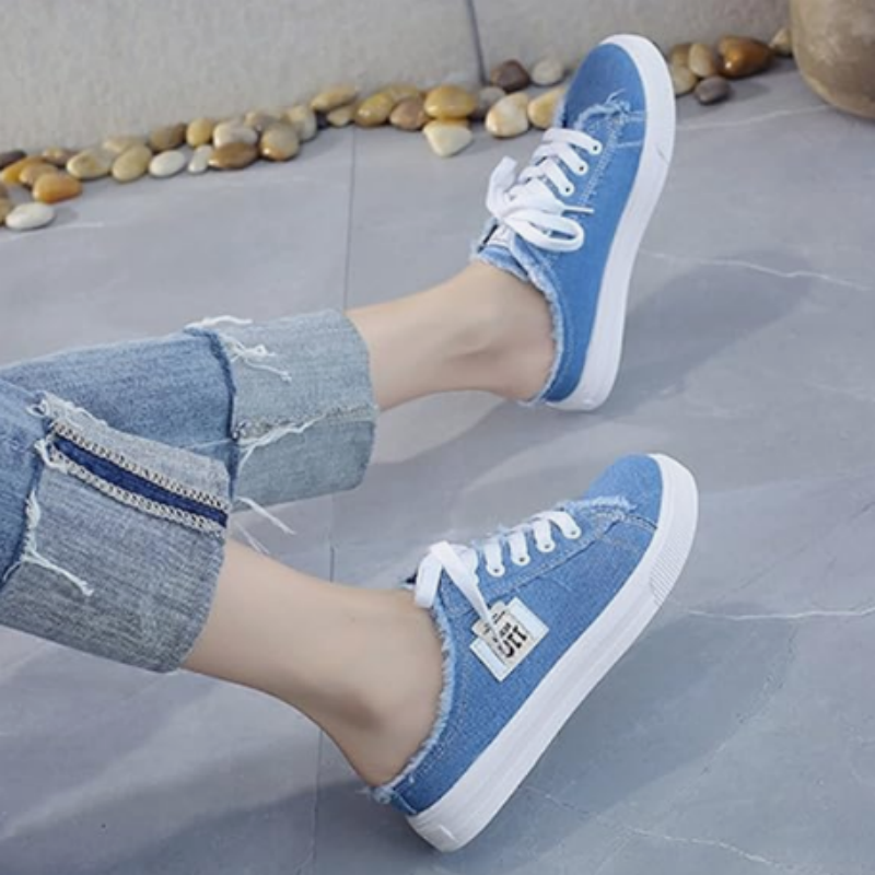 Clara | Zapatillas mule de denim para mujer